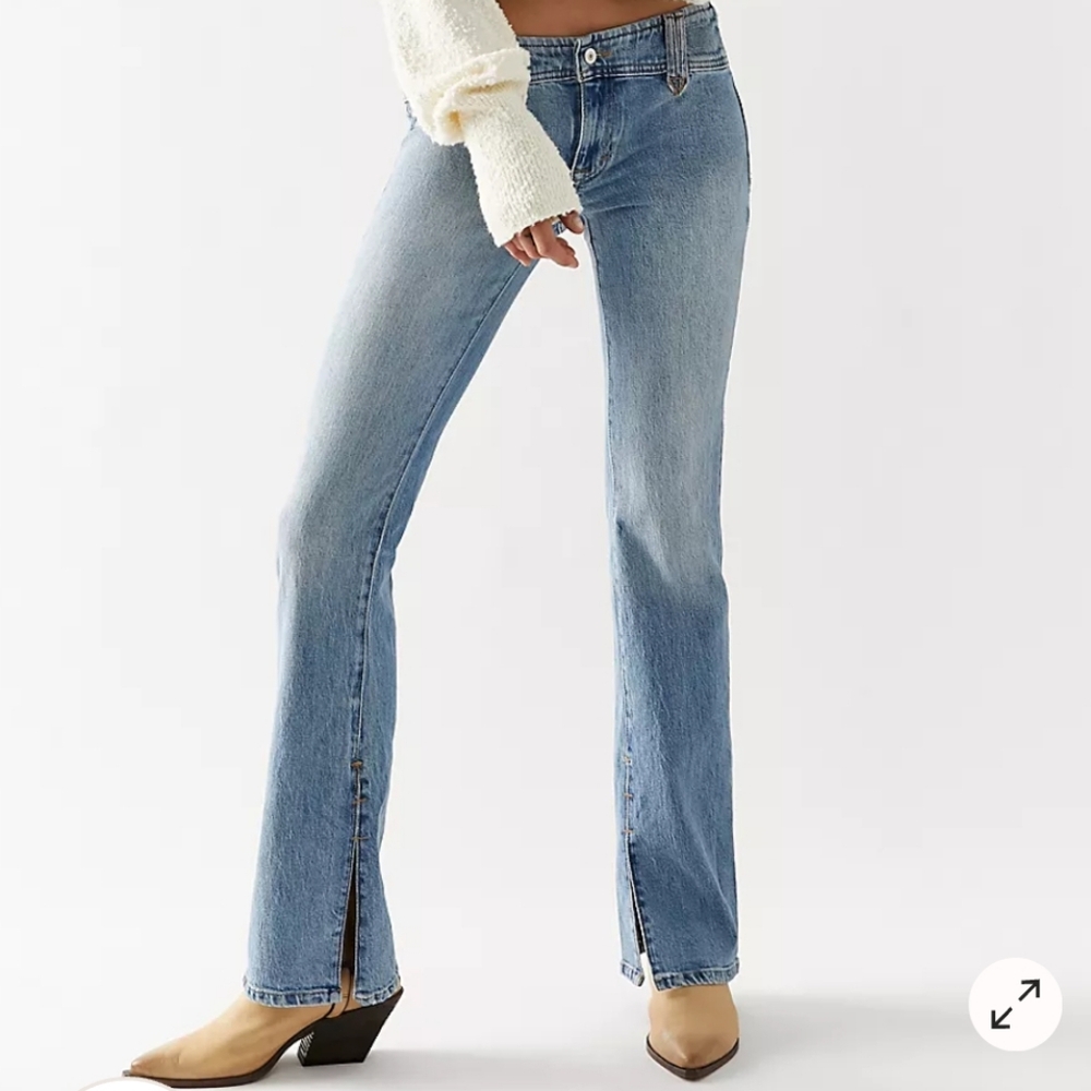 We The Free Blue Flare Wide Leg Jeans